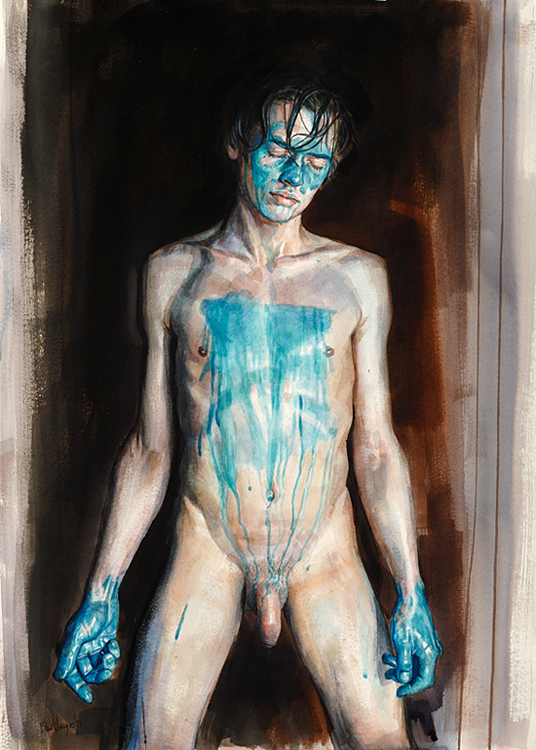 Study for le bain bleu I (standing with blue paint) <span>🔴</span>